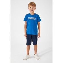 Arnetta Summer Explorer Mavi Erkek Çocuk Bermuda Takım