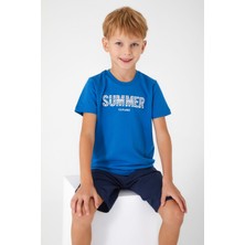 Arnetta Summer Explorer Mavi Erkek Çocuk Bermuda Takım