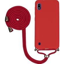 TahTicMer Huawei Y7 Prime 2019 Uyumlu Kılıf Silikon Boyundan Askılı Ipli Lansman Kapak Renkli Tpu