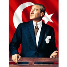 WebStyle Atatürk ve Bayrak Sayılarla Boyama Seti Kasnaklı 40 x 50 cm