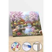 WebStyle Pembe Orman Sayılarla Boyama Seti Kasnaklı 50 x 65 cm