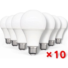 Led Ampul Günışığı Sarı Renk 9 Watt Tasarruflu  10 Lu Paket