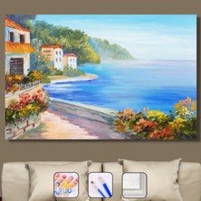 WebStyle Sayılarla Boyama Seti Denizde Bakış Kasnaklı 70 x 90 cm