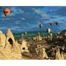 WebStyle Sayılarla Boyama Seti Kasnaklı Peri Bacaları ve Balon 60 x 75 cm