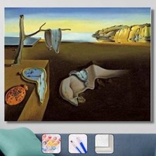 WebStyle Sayılarla Boyama Seti Kasnaklı Eriyen Saatler 40 x 50 cm