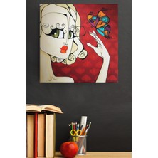 WebStyle Sayılarla Boyama Seti Kasnaklı Kelebekli Güzel Kadın 40 x 50 cm