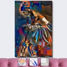 WebStyle Sayılarla Boyama Seti Kasnaklı Hüzünlü Balerin 50 x 65 cm
