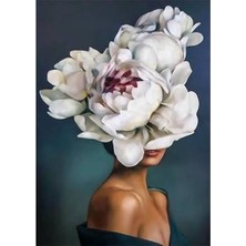 WebStyle Sayılarla Boyama Seti Kasnaklı Kadınlar Çiçektir 19 50 x 65 cm