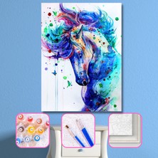 WebStyle Sayılarla Boyama Seti Kasnaklı Soyut At 40 x 50