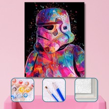 WebStyle Sayılarla Boyama Seti Kasnaklı Starwars Klon Asker 40 x 50 cm