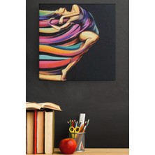 WebStyle Sayılarla Boyama Seti Kasnaklı Renk Kuşağındaki Kadın 40 x 50 cm