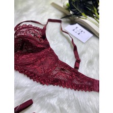 Le Tonnerre Kadın Bordo Kapsız Bralet Takımı