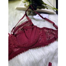 Le Tonnerre Kadın Bordo Kapsız Bralet Takımı
