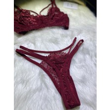 Le Tonnerre Kadın Bordo Kapsız Bralet Takımı