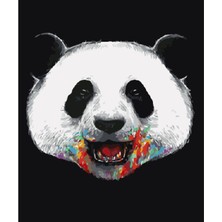 WebStyle Sayılarla Boyama Seti Kasnaklı Gülen Panda 50 x 65 cm
