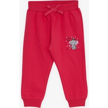 Breeze Kız Bebek Eşofman Altı Bebek Fil Baskılı 6 Ay-2 Yaş, Fuşya