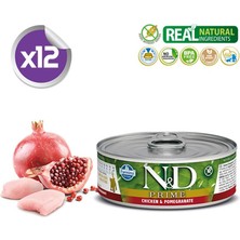 N&D Prime Tahılsız Kitten Tavuklu Narlı Yavru Kedi Konservesi 80 gr X12