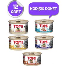 Tomi Tahılsız Yaş Mama 85 gr Özel 12'li Paket Karışık Paket