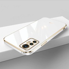 MTK Moveteck Xiaomi Mi 12T Pro Uyumlu Kılıf Kamera Korumalı Parlak Gold Kenarlı Yumuşak Silikon Kapak Altın Işlemeli Detay Renkli Telefon Rengi Göstermez