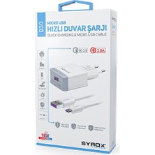 Hhm_ Tinmo K2 Uyumlu Mikro USB Girişli 3.0 Amper Adaptör+Kablo Şarj Aleti -Q30