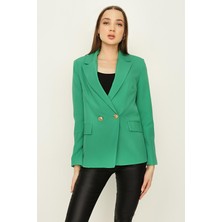 Select Moda Kadın Tek Düğme Kapamalı Blazer Ceket