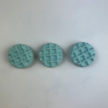 Oasis Decoration El Yapımı Beton Buzdolabı Magneti - Nane Waffle 3'lü Set