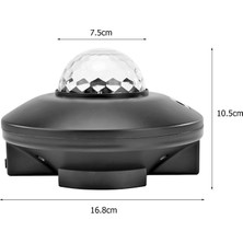 Zsykd 10W Bluetooth Su Dalgalanma Lazer Yıldız Projektör Işığı (Yurt Dışından)