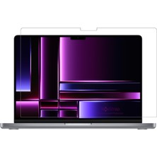 Novstrap Apple MacBook Pro 2023 M2 14.2 Inc A2779 Uyumlu Parlak Kılıf + Şeffaf Klavye Kılıfı + Film