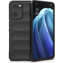 Microcase Oppo Reno 7 Miami Serisi Darbeye Dayanıklı Silikon Kılıf - Siyah