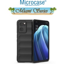 Microcase Oppo Reno 7 Miami Serisi Darbeye Dayanıklı Silikon Kılıf - Siyah