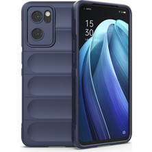 Microcase Oppo Reno 7 Miami Serisi Darbeye Dayanıklı Silikon Kılıf - Lacivert