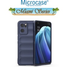 Microcase Oppo Reno 7 Miami Serisi Darbeye Dayanıklı Silikon Kılıf - Lacivert