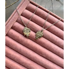 Nida Jewelry 925 Ayar Gümüş Çift Ateş ve Su Kolye