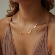 Nida Jewelry 925 Ayar Gümüş Çoklu Isim Kolye