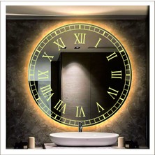 60 cm Günışığı Ledli Tasarım Kumlamalı Banyo Aynası Makyaj Aynası Işıklı Ayna