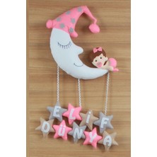 Renkli Hayallerim Elif Dünya Isimli Aydedek Bebek ve Hastane Odası Kapı Süsü