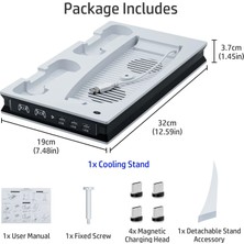 Comse Ps5 Multi Fonksiyonel Fanlı Şarj Standı LED Göstergeli Yh52(SLİM UYMAZ)