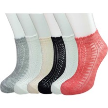 Royaleks 6 Adet Örgü İşlemeli Kadın Fantezi Bilek Çorap