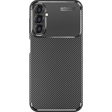 Smcase Samsung Galaxy A34 Kılıf Negro Karbon Kamera Korumalı Silikon Lüx Siyah