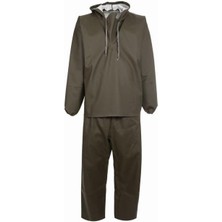 Ddk Ym-002 Haki Pvc Balıkçı Takım Yağmurluk