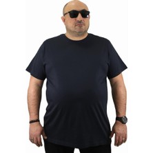 Moc Grande Erkekler İçin Lacivert Basic Tişört 11100 Kısa Kol Günlük Pamuk Kumaş