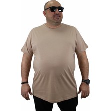 Moc Grande Mocgrande Büyük Beden Basic Tişört 11100 Bej