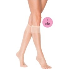 3 Adet Süper Ince 15 Den Mat Pantolon Çorabı Açık Ten