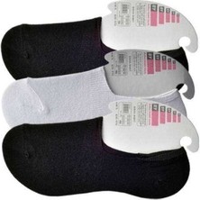 Royaleks Siyah ve Beyaz Kadın Babet Çorap 3 çift