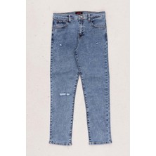Hopi Kids Çocuk Erkek Likralı Kot Pantolon D Hopi Kids - Indigo - 11-12 Yaş