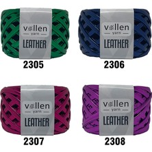 Vollen Yarn Premium Deri Ip Metalik Ip Çanta Ipi,parlak Penye İP.120 Gram