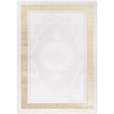 Ipek Mekik Halı Anisa Gold Vizon Klasik Çerçeveli Halı
