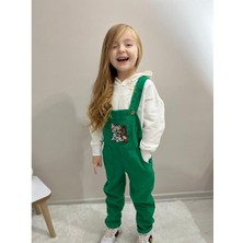 Modavals Tom & Jerry Nakışlı  Kardeş Kombin Bahçıvan Tulum & Sweat Set - Yeşil