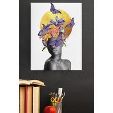 Sayılarla Boyama Seti Kasnaklı Çiçek Kadın 10  60 x 75 cm