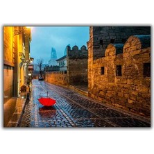 Bakü Eski Şehir Kanvas Tablo